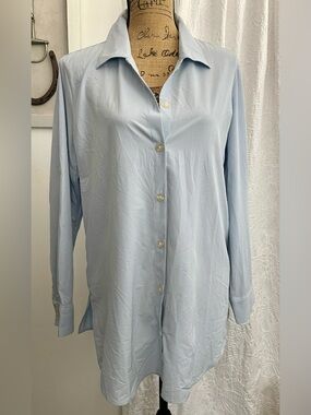 Coolibar UPF 50+ Long Sleeve Button Up Shirt Roll Tab Sleeves Size M